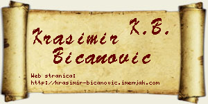 Krasimir Bicanović vizit kartica